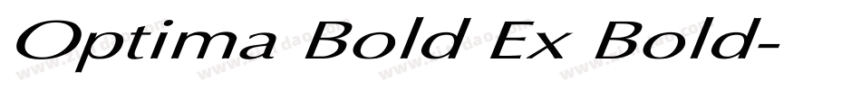 Optima Bold Ex Bold字体转换